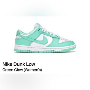 Nike Rare Green Glow Dunks Women's Sneakers - mint and White